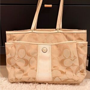 Coach Mother's Canvas Tote Bag, Beige (Diaper Bag)